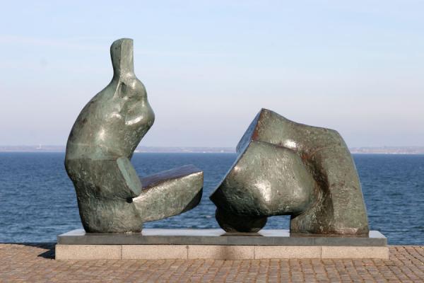 Sculptures looking out over the sea towards Sweden | Louisiana Museum of Modern Art | Denmark