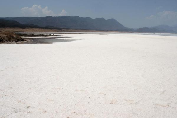 Lac Assal looks like a snow-covered icy lake of other latitudes, Lac Assal, Djibouti