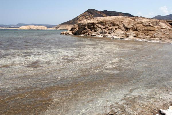 Small bay in Lac Assal, Lac Assal, Djibouti