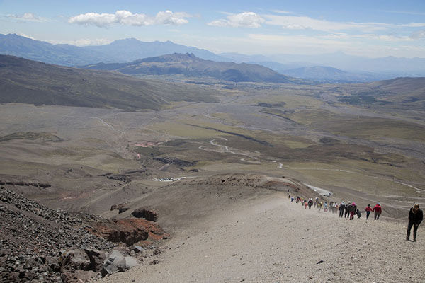 Looking down the slope leading to the refugio | Cotopaxi | Ecuador