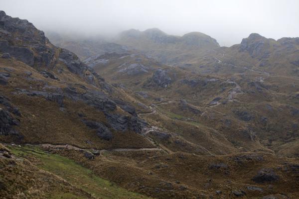 Trail leading to over 4.000m altitude in El Cajas | El Cajas National Park | Ecuador