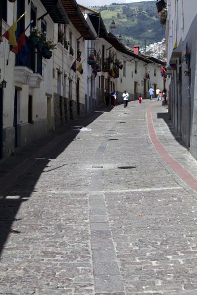 Foto di Street in the old city centre of QuitoRoma - Italia