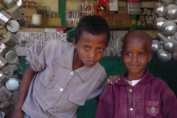 Two boys in the market of Keren | Eritrean people | Eritrea