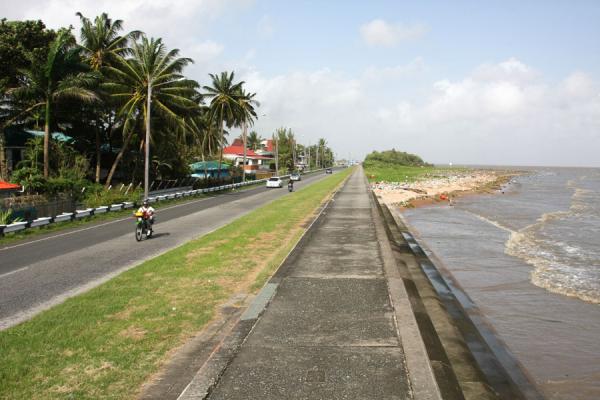 The land behind the seawall is lower than the sea, Guyana