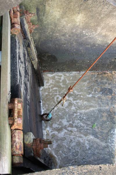 Koker or sluice seen from above, Guyana