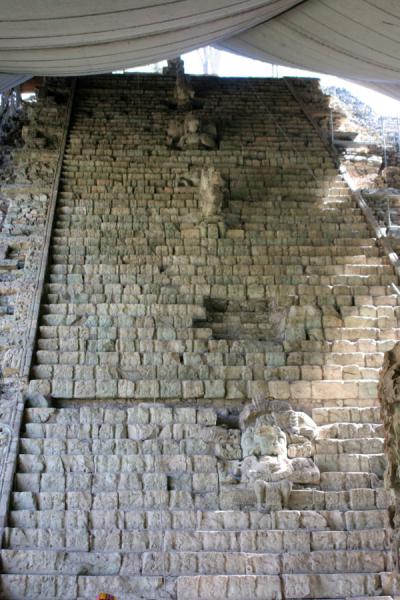 The Hieroglyphic Stairway, telling the story of Copán in stone, Copán, Honduras