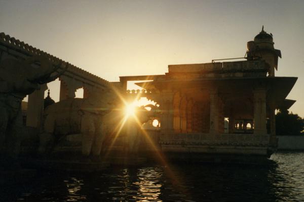 Ray of sun shining through the marble Lake Palace | Udaipur | India