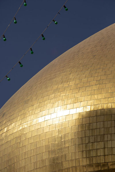 Close-up of the golden dome of the mausoleum | Hazrat-e Masumeh | Iran