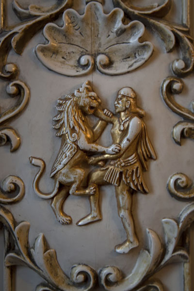 Close-up of a decorated door in the Green Palace | Sa'd Abad Museum Complex | IrÃ¡n
