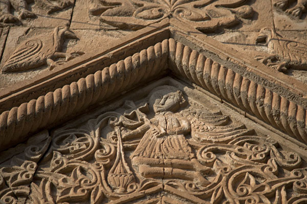 Intricate stone carvings decorate the door of one of the old houses in Al Qosh | Al Qosh | Iraq