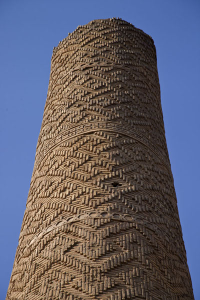 Top of the 13th century minaret, centrepiece of Minaret Park, Iraq