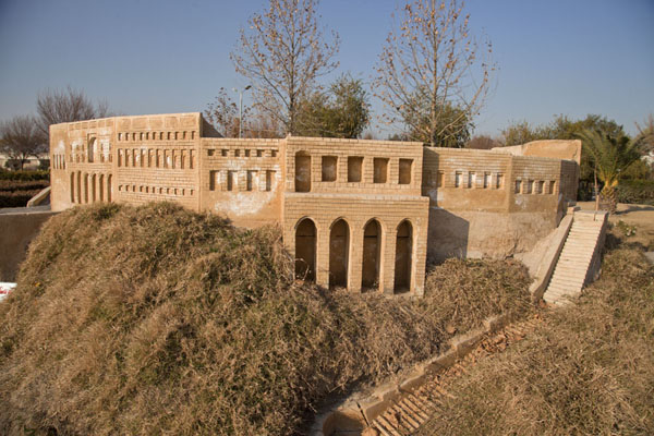 Maquette of the Citadel of Erbil on display in Minaret Park, Iraq