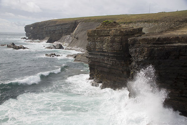 Picture of Ireland (The force of waves crashing against the layered cliffs near the tip of Loop Head peninsula)