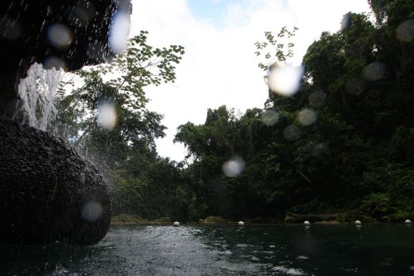Look from under Reach Falls, Jamaica
