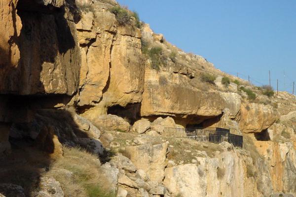 Some of the caves at Araq al Amir from the outside, Wadi Seer, Jordan
