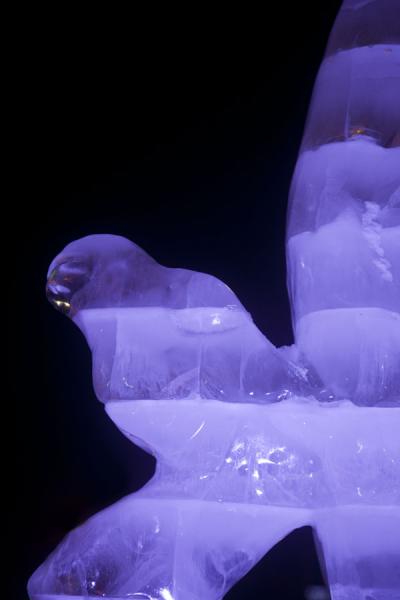Photo de Detail of ice sculpture with camel headAstana - Kazakhstan