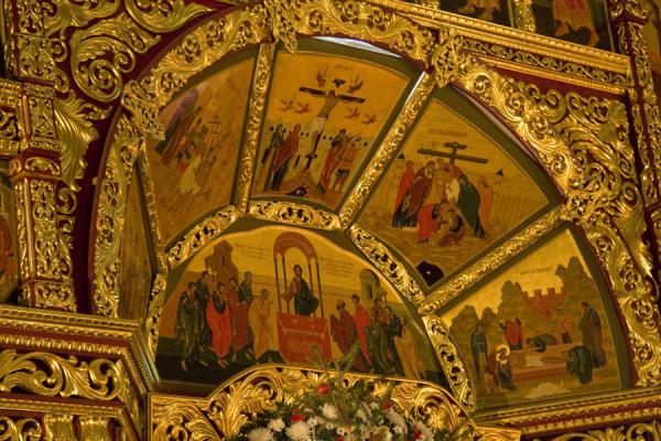 Photo de Detail of the altar of Zenkov Cathedral, the Ascension CathedralCathÃ©drale de la Sainte Ascension - Kazakhstan