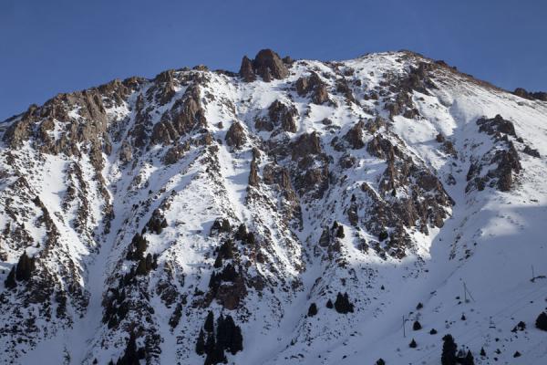 Snowy mountains seen from the Shymbulak ski area | Esquiar en Shymbulak | KazajstÃ¡n