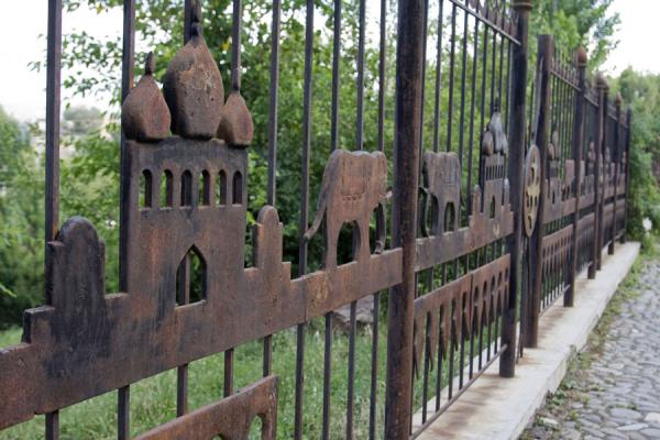 Fence around Solomon Throne, Kyrgyzstan