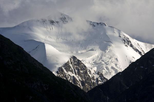 One of the majestic mountain peaks visible from the Ak-Suu valley, Kyrgyzstan