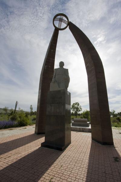 Statue in the park of Przewalski, Kyrgyzstan