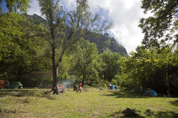 Rasta camp at the foot of Le Morne Brabant, Le Morne Brabant, Mauritius