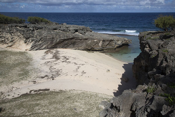 Trou d'Argent beach seen from above, Rodrigues beaches, Mauritius