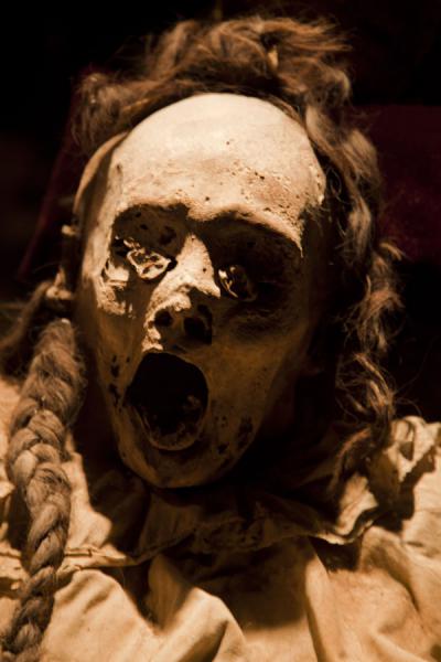 Mummy with clothes and hair | Mummies Museum | Mexico