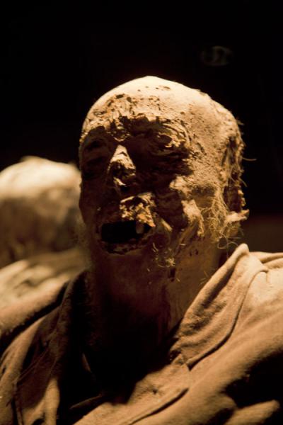 One of the mummies still wearing clothes | Mummies Museum | Mexico