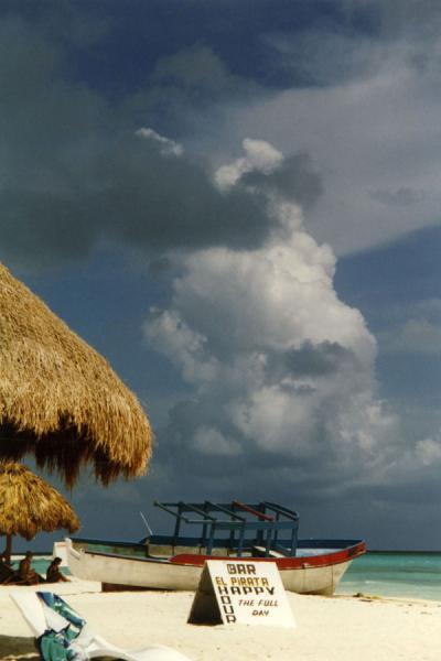 Picture of Bar with boat on a beach at Playa del CarmenPlaya del Carmen - Mexico