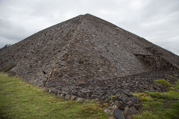Looking up the Pyramid of the Sun, Mexico