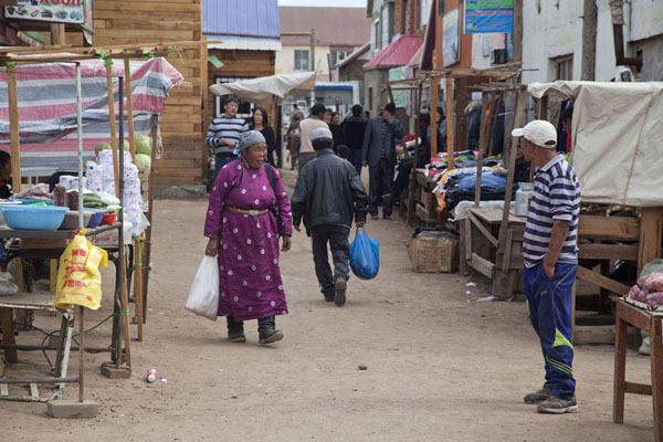 People at the market of Mörön, Mongolia