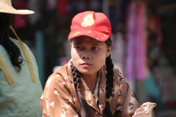 Burmese girl looking at the world around her, Myanmar