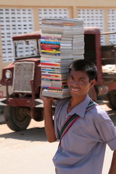 Bookseller in the streets of Pathein | Pathein | Myanmar
