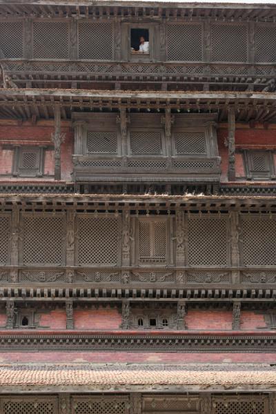 Photo de Old Royal Palace decorated with woodworkKatmandou - NÃ©pal