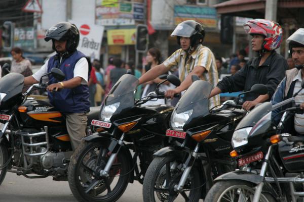Photo de Ready to drive off in the streets of KathmanduKatmandou - NÃ©pal