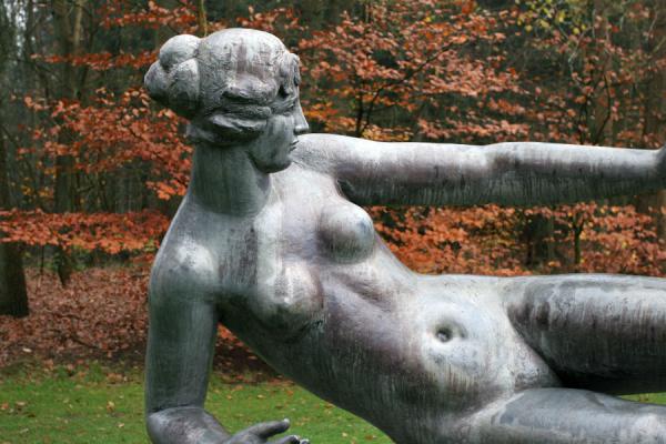 Close-up of sculpture of woman, l'Air, by Aristide Maillol | Kröller Müller Sculpture Garden | Netherlands
