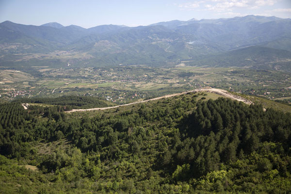 Panoramic view from the hinterland of Skopje, North Macedonia