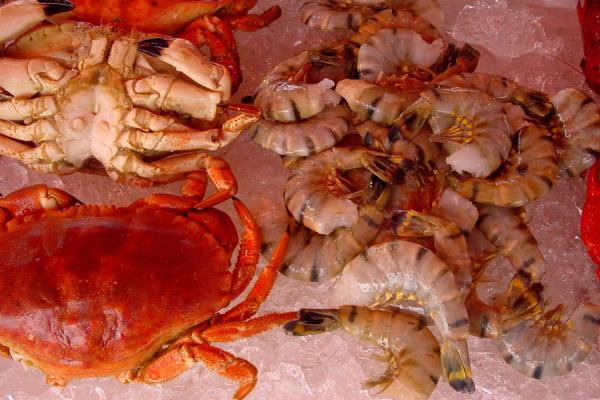 Shrimps and crabs - Bergen Fish Market, Norway