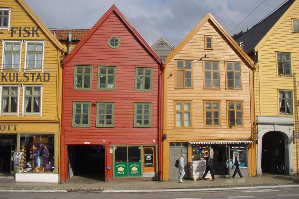 Detail of Bryggen's waterfront - Bryggen, Norway