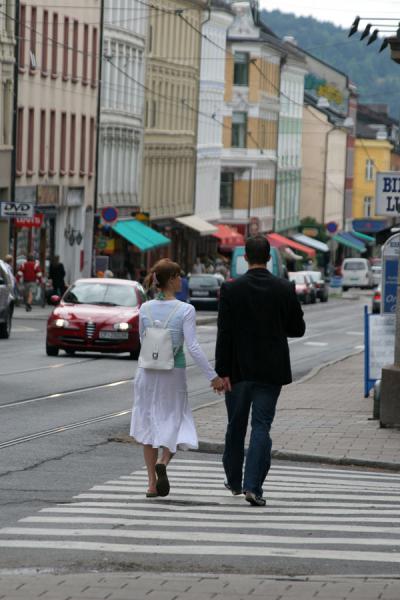 Having a stroll along Thorvald Meyers gate in Grünerløkka, Norway