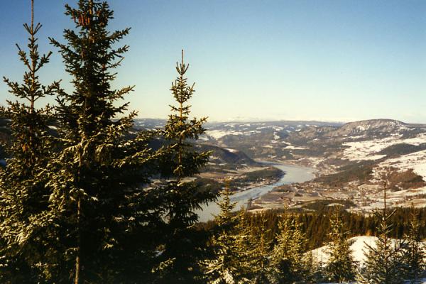 River running through the winter landscape below Hafjell | Hafjell Skiing | Norway