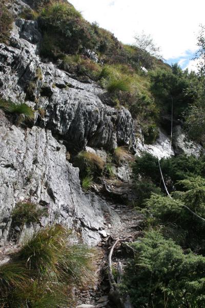 Foto de Ropes leading the way over rocksBergen - Noruega