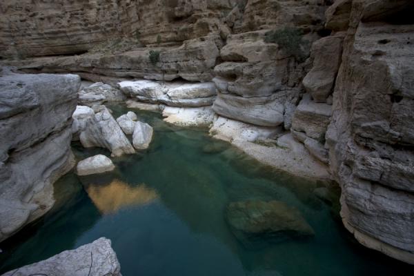 Pool in the rocks of Wadi Shab, Oman