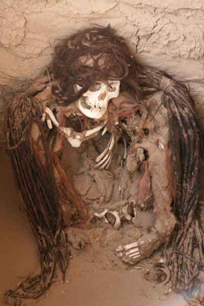 Picture of Remains of mummy at Chauchilla cemeteryChauchilla - Peru