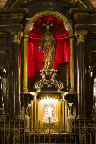 Detail of the interior of the San Francisco church, Peru