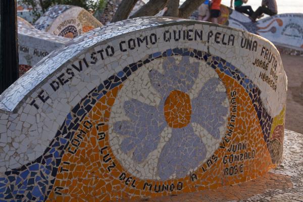 Statements in colour in the Parque del Amor, Peru