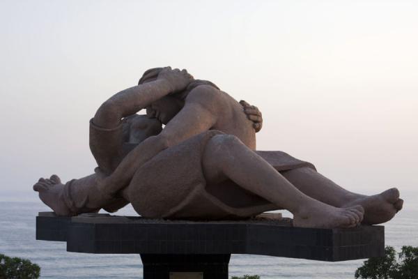 El Beso, sculpture by Victor Delfin, is the central spot of the Parque del Amor, Peru