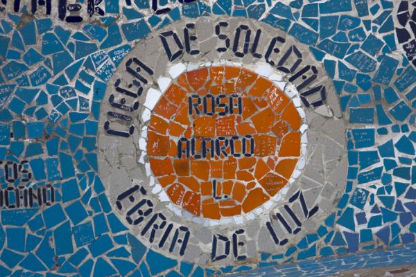 Blind with solitude, drunk with light - one of the many statements in the Parque del Amor, Peru