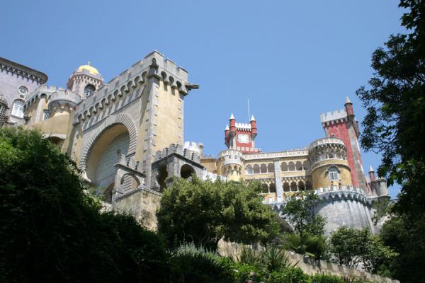 Palace of Pena seen from outside the gate, Portugal